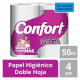 Papel Higiénico Confort Mega D/H 4 Rollos 50mts