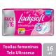 Toalla Higiénica Ladysoft Ultradelgada Día 16un.